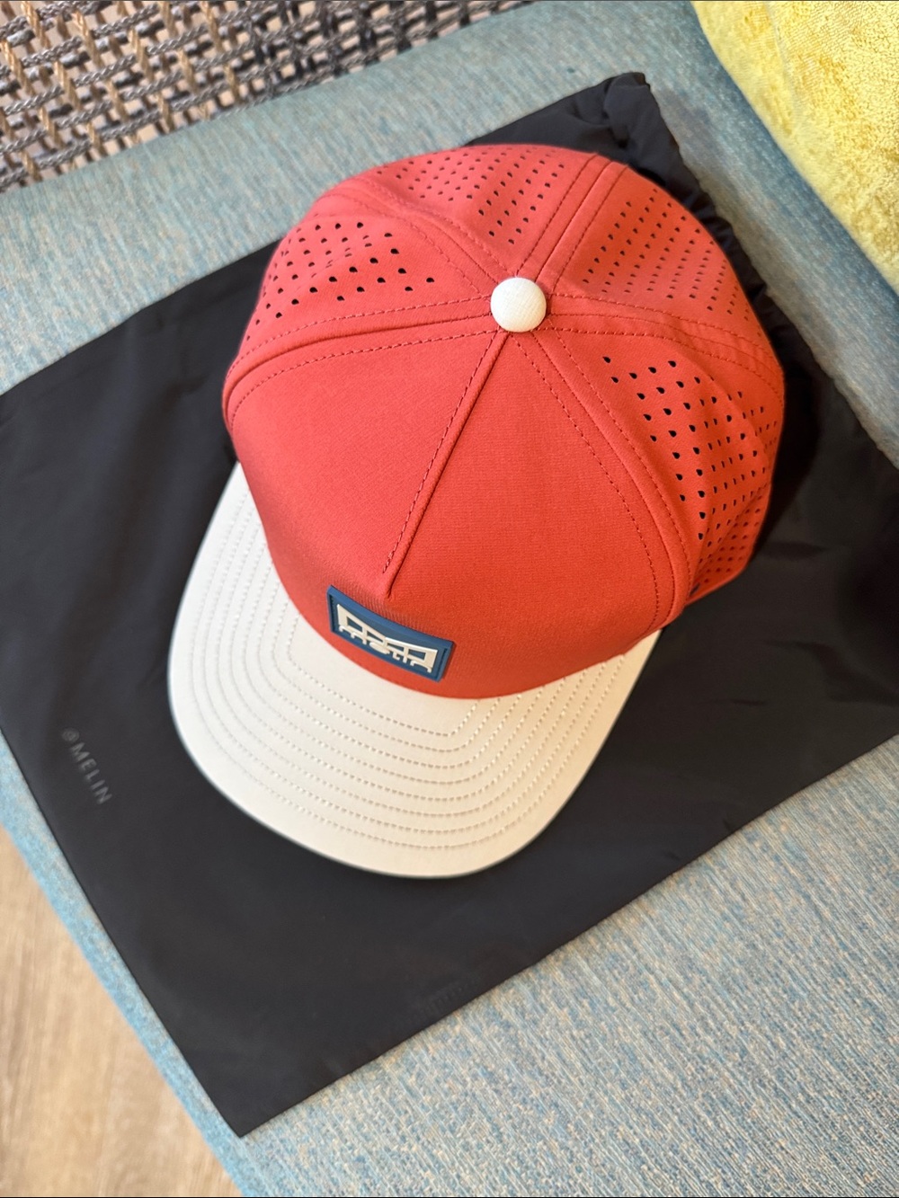 Melin Brand **CEL EXCLUSIVE IRVINE** Two-Tone Red and Cream Snapback Hat - Picture 12 of 17